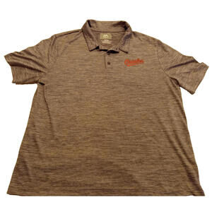 Majestic Baltimore Orioles Polo Shirt Heather Gray Men's XL MLB Performance